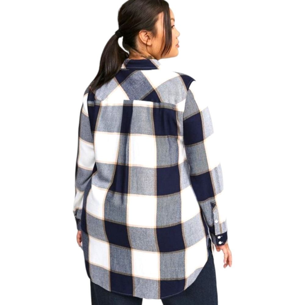 TORRID NEW LIZZIE SOFTEST Plaid Flannel Tunic Size 2X - Picture 11 of 16